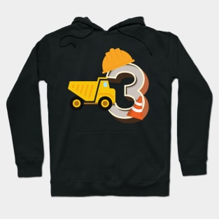 3rd Birthday Boy Construction Shirt Hoodie